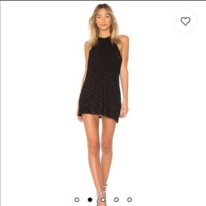 Revolve NBD Black Flora Mini Dress